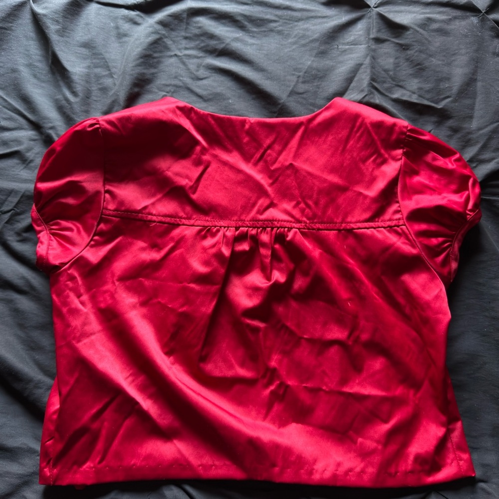 Wet Seal Scarlet Satin Top - Picture 2 of 6